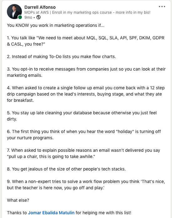 LInkedin post funny 1